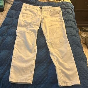 Democracy white “ab” solution jeans. Straight leg.